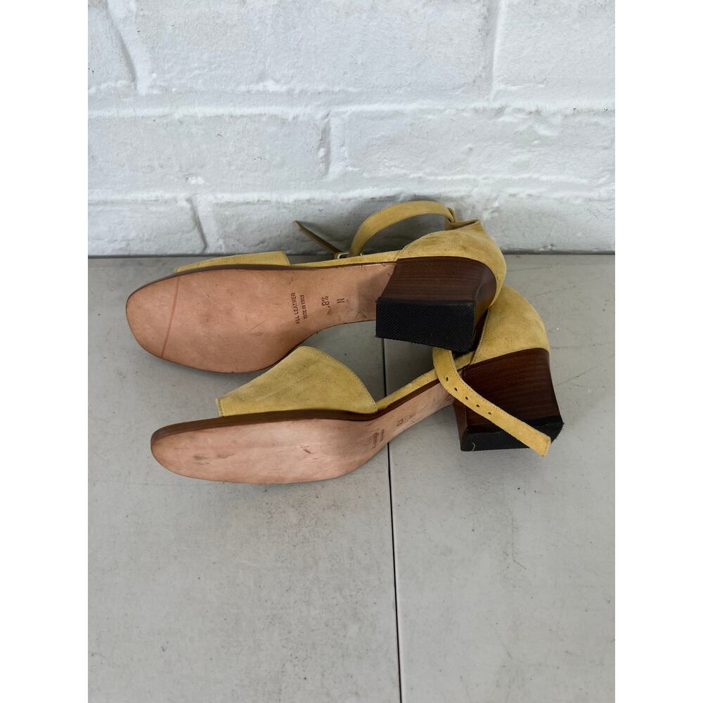 Yves Saint Laurent Womens Suede Block Heel Open Toe Ankle Strap Sandals Size 8.5 - Picture 3 of 6